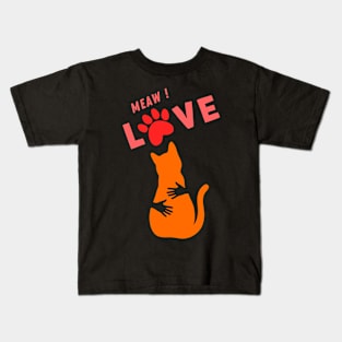 Meow love Kids T-Shirt